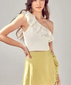 Do + Be Collection One Shoulder Knit Top Clothing