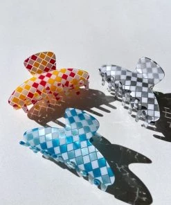 Solar Eclipse Accessories Checkered Claw Clip Eco Friendly