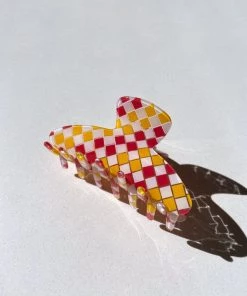 Solar Eclipse Accessories Checkered Claw Clip Eco Friendly