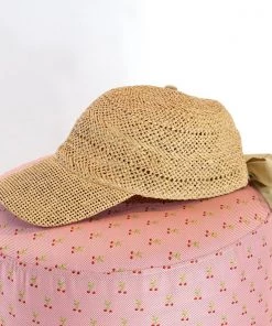 Au Darling Straw Bow Cap Accessories