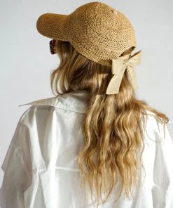 Au Darling Straw Bow Cap Accessories
