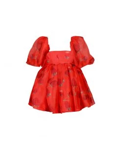 Selkie Clothing Like Strawberries Puff Dress
