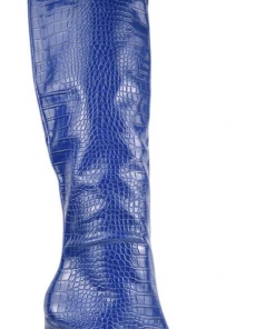 Au Darling Blue Croc High Boots