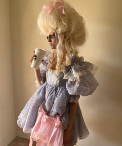 Selkie Clothing The Chateau Rose Sugarfrill Dress