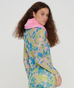 Au Darling Pinky Faux Fur Mesh Top Clothing