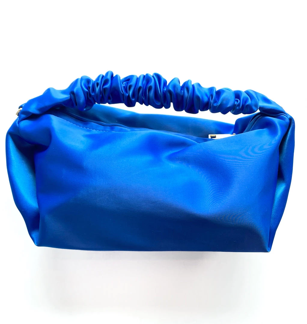 Au Darling New Arrivals Royal Blue Scrunched Evening Bag