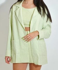 Au Darling Clothing Apple Gingham Blazer