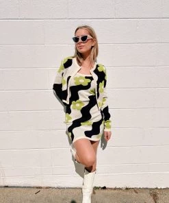 Au Darling Flower Power Knit Dress