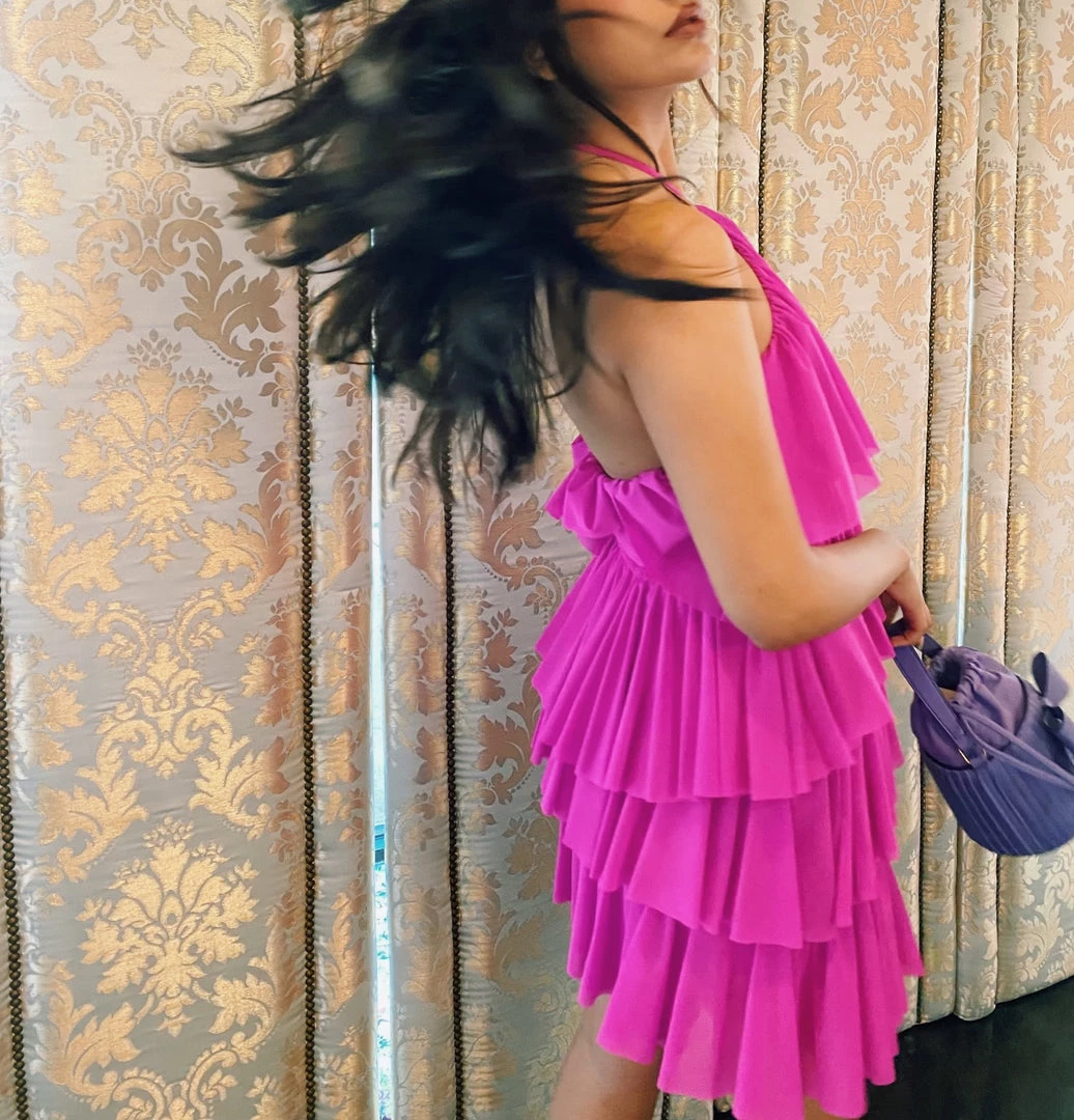 Au Darling Shake It Halter Dress