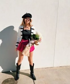 Au Darling Camille Black & White Jacket Clothing