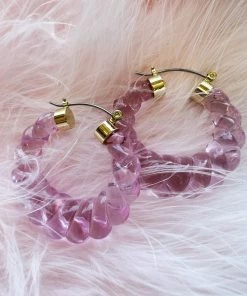 Au Darling Pink Clear Hoops Accessories