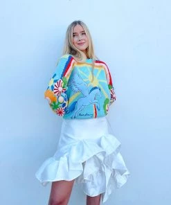 Au Darling Clothing Angel White Asymmetrical Skirt