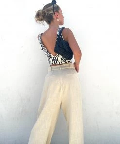 Au Darling Clothing Nancy Natural Linen Pants