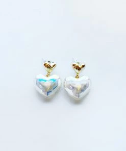 Au Darling Pearlized Heart Earrings