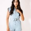Au Darling Jolene Denim Playsuit