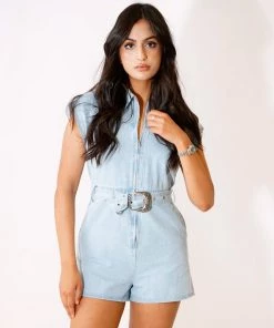 Au Darling Jolene Denim Playsuit