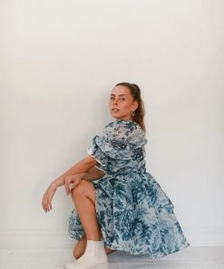 Selkie The Louie Toile Puff Dress Clothing