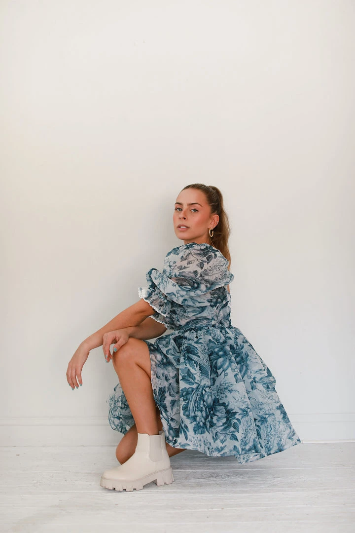 Selkie The Louie Toile Puff Dress Clothing