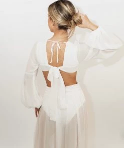 Au Darling Clothing White Coverup Gown