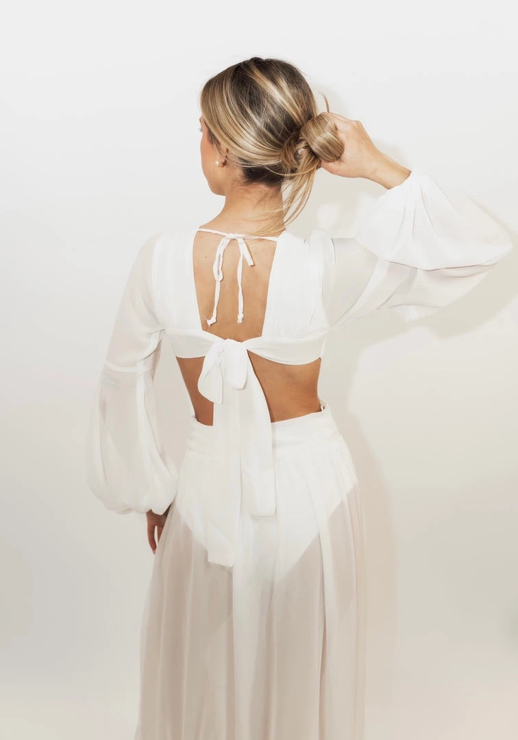 Au Darling Clothing White Coverup Gown