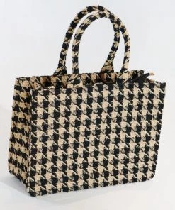 Au Darling Tweed Houndstooth Tote Accessories