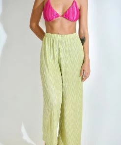 Au Darling Clothing Pastel Green Plisse Set Pant
