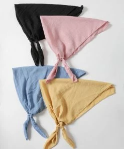 Au Darling Black Linen Headscarf New Arrivals