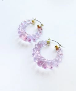 Au Darling Pink Clear Hoops Accessories