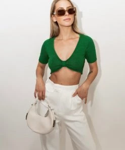 Au Darling Emerald Knit Mini Top