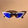 Au Darling White And Blue Reflective Sunglasses