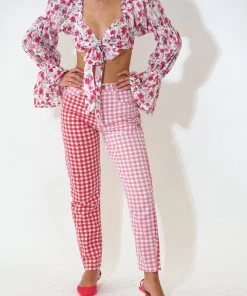 Au Darling Dolly Pink Gingham Pants Clothing