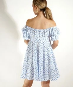 Au Darling Clothing Blue Flowers Babydoll Dress
