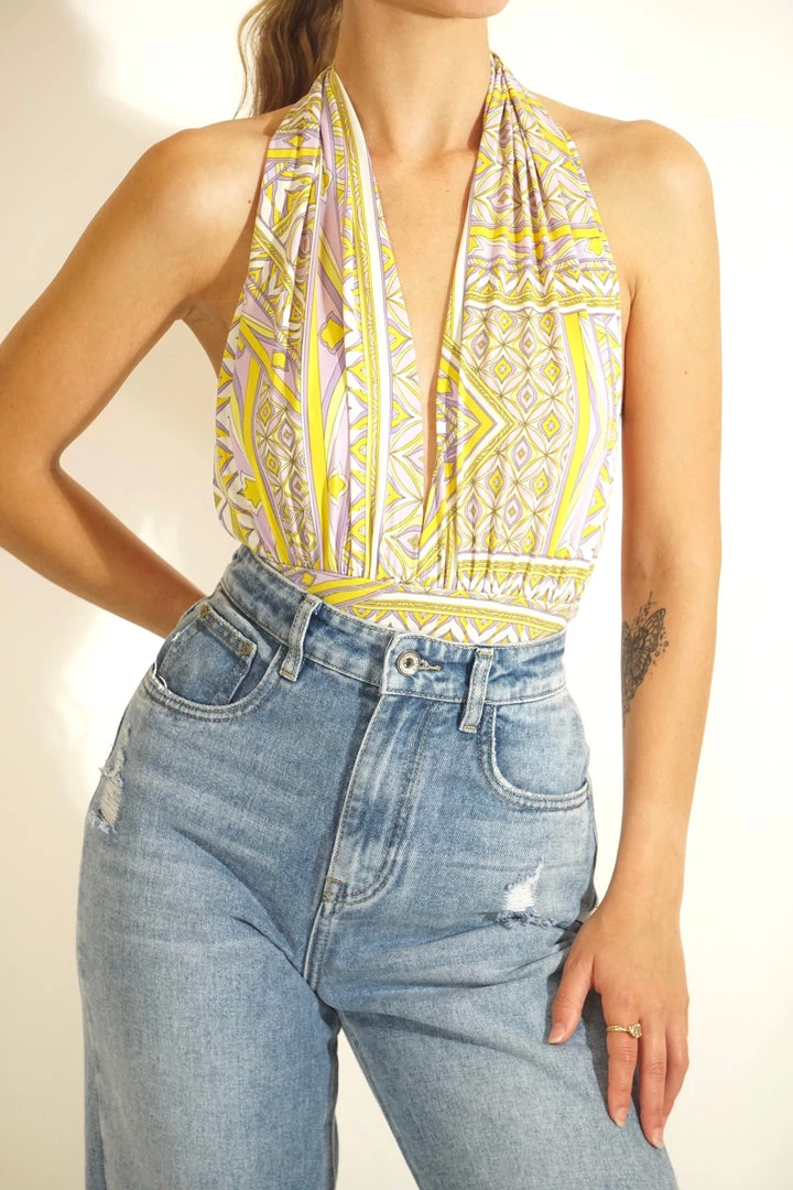 Au Darling Lilac Lemon Bodysuit Clothing