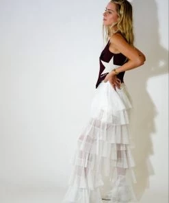 Au Darling Clothing White Tulle Pants