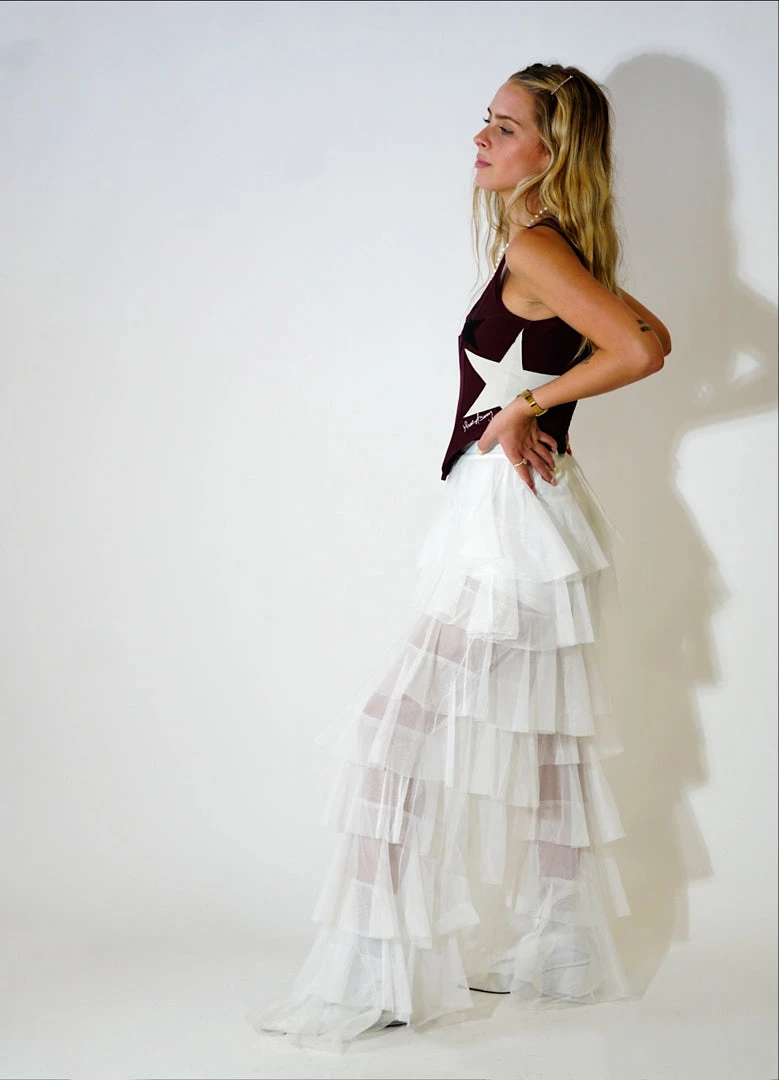 Au Darling Clothing White Tulle Pants