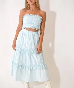 Au Darling French Country Blue Skirt Set Clothing