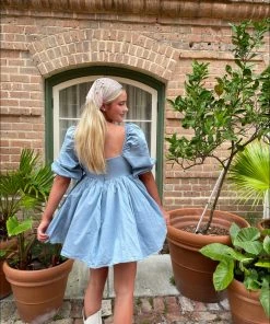 Selkie Clothing The Denim Puff Dress