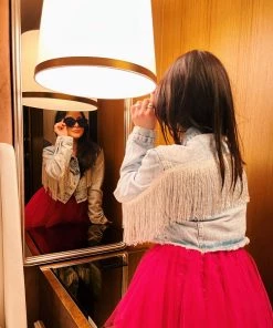 Au Darling Party Fringe Denim Jacket