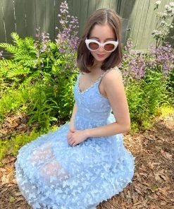 Au Darling Ella Blue Midi Dress