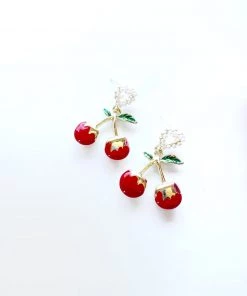Au Darling New Arrivals Cherry Heart Earrings