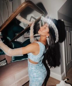 Au Darling Baby Blue Sequin Dress