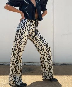 Au Darling Art Deco Print Trousers