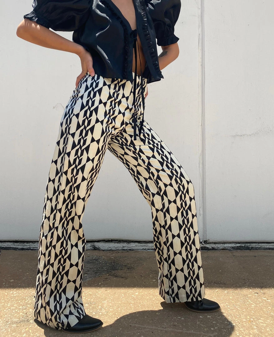 Au Darling Art Deco Print Trousers