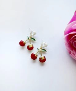 Au Darling New Arrivals Cherry Heart Earrings