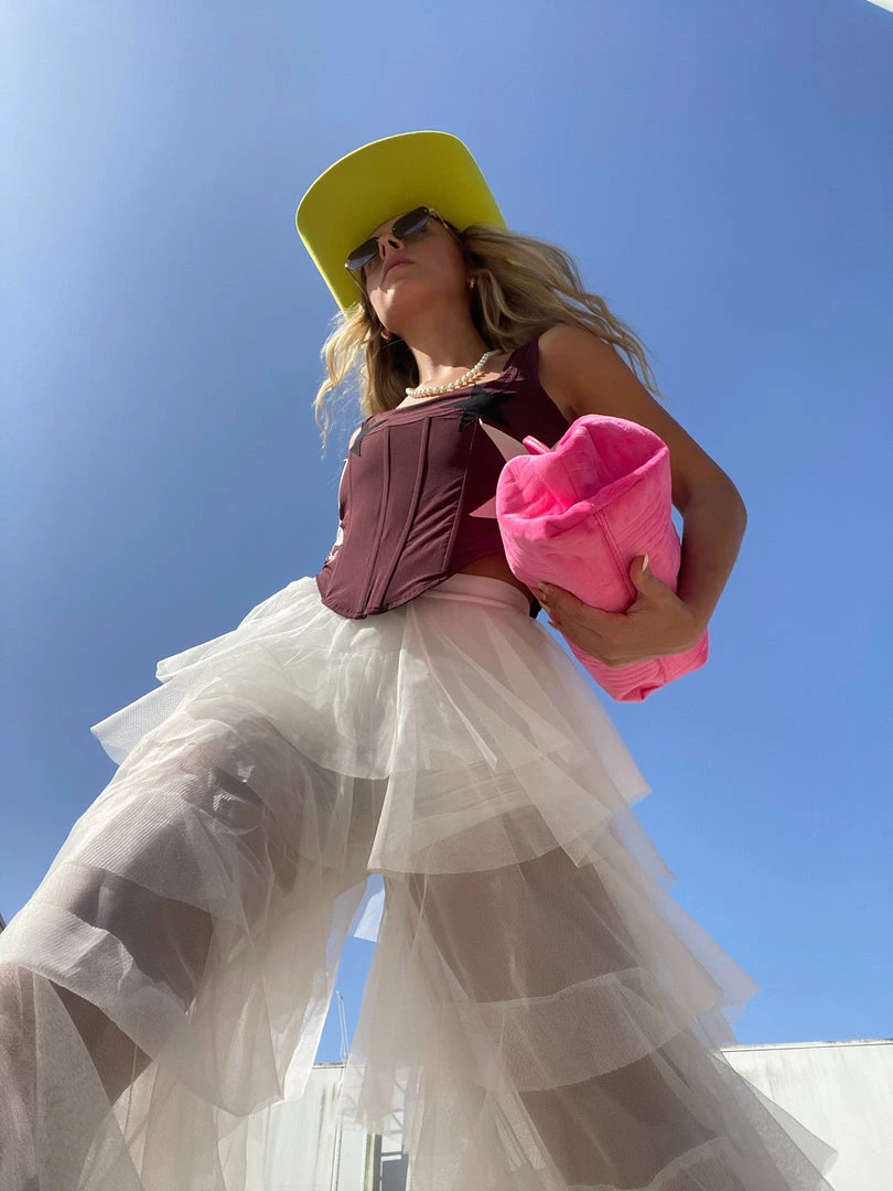 Au Darling Clothing White Tulle Pants