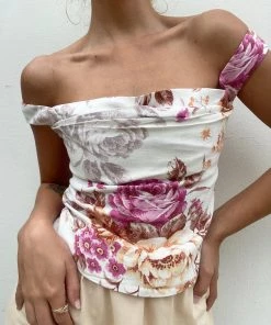 Au Darling Clothing Elizabeth Floral Linen Top