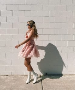 Au Darling Pink Love Babydoll Dress Clothing