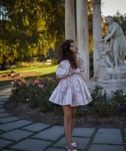 Selkie Bleached Peach Venus Puff Dress Clothing