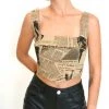 Au Darling Clothing Newsprint Corset Top
