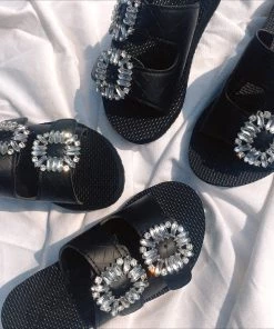 Au Darling Rhinestone Buckle Sandals Accessories